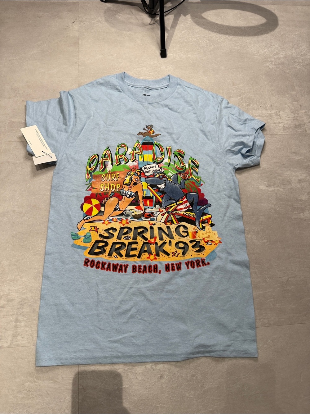 Paradise NYC Surf Shop Spring Break ’93 Graphic T-Shirt Small Made in USA